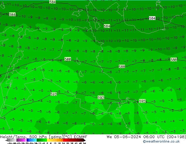 Z500/Rain (+SLP)/Z850 ECMWF śro. 05.06.2024 06 UTC