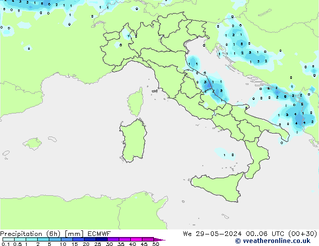 Z500/Rain (+SLP)/Z850 ECMWF śro. 29.05.2024 06 UTC