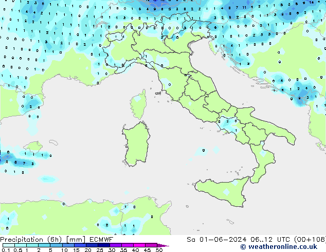 Z500/Rain (+SLP)/Z850 ECMWF sáb 01.06.2024 12 UTC