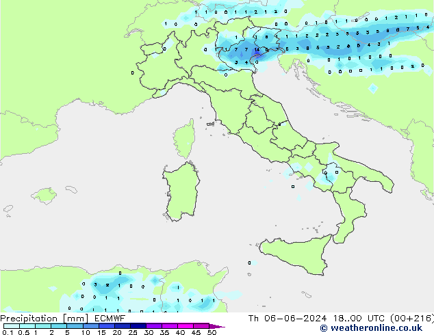 precipitação ECMWF Qui 06.06.2024 00 UTC