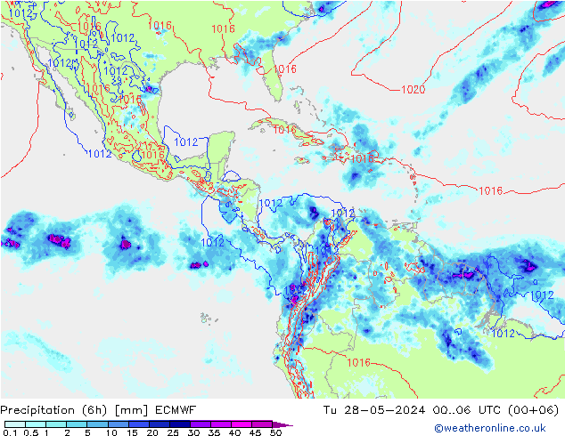 Z500/Rain (+SLP)/Z850 ECMWF Tu 28.05.2024 06 UTC