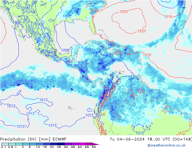 Z500/Yağmur (+YB)/Z850 ECMWF Sa 04.06.2024 00 UTC