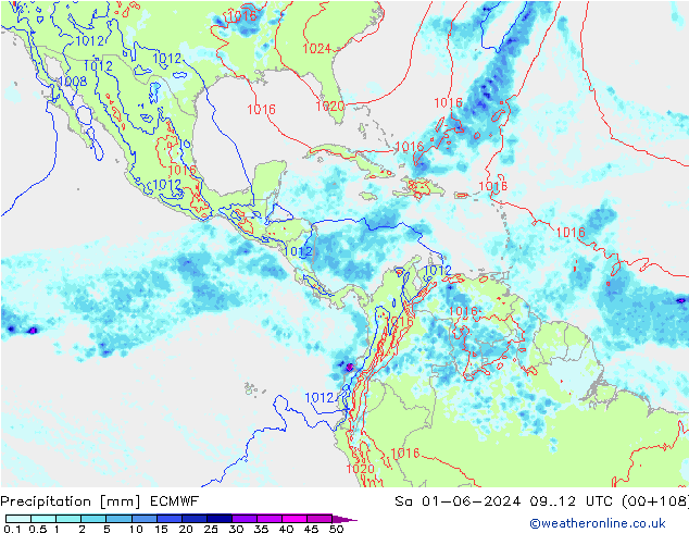 Yağış ECMWF Cts 01.06.2024 12 UTC