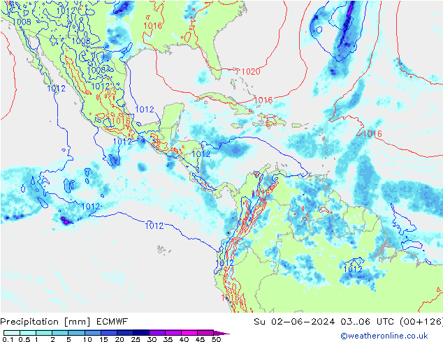 Precipitazione ECMWF dom 02.06.2024 06 UTC