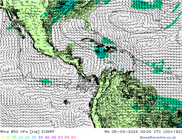 wiatr 850 hPa ECMWF śro. 05.06.2024 00 UTC