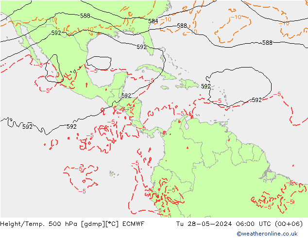 Z500/Rain (+SLP)/Z850 ECMWF Tu 28.05.2024 06 UTC