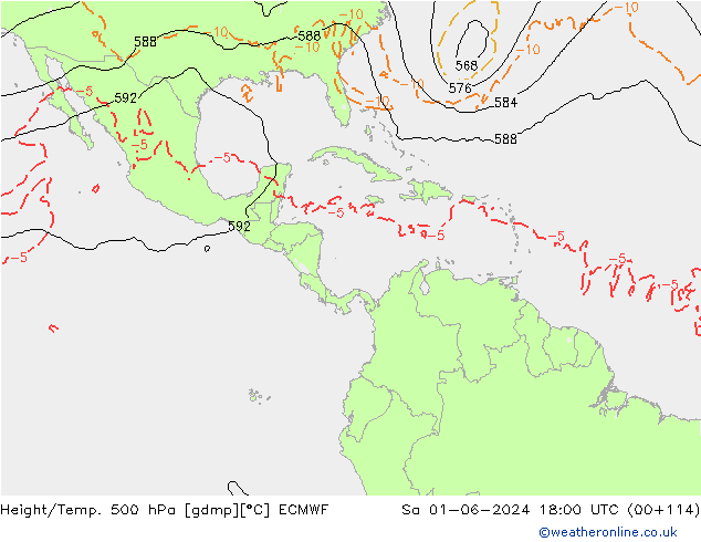 Z500/Rain (+SLP)/Z850 ECMWF Sa 01.06.2024 18 UTC