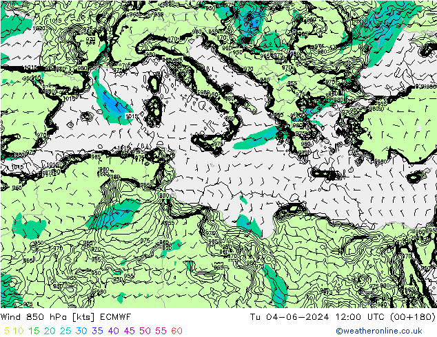 Vent 850 hPa ECMWF mar 04.06.2024 12 UTC