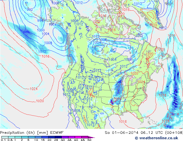 Z500/Rain (+SLP)/Z850 ECMWF  01.06.2024 12 UTC