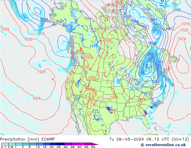 осадки ECMWF вт 28.05.2024 12 UTC