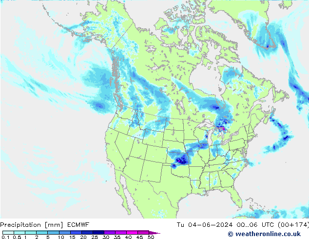 Niederschlag ECMWF Di 04.06.2024 06 UTC