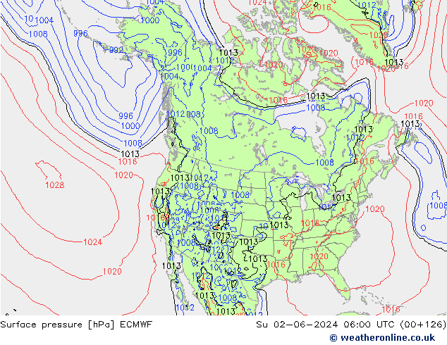 Surface pressure ECMWF Su 02.06.2024 06 UTC