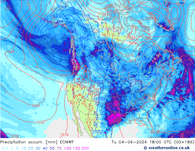 Precipitation accum. ECMWF mar 04.06.2024 18 UTC