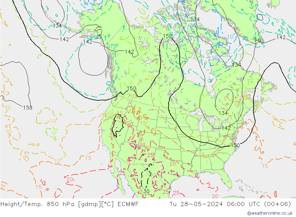 Z500/Rain (+SLP)/Z850 ECMWF mar 28.05.2024 06 UTC