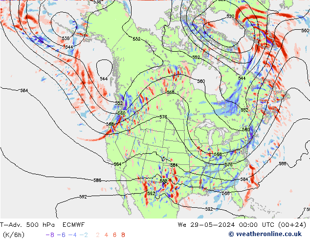 T-Adv. 500 hPa ECMWF Mi 29.05.2024 00 UTC