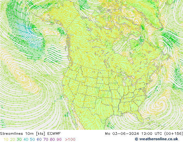 Rüzgar 10m ECMWF Pzt 03.06.2024 12 UTC