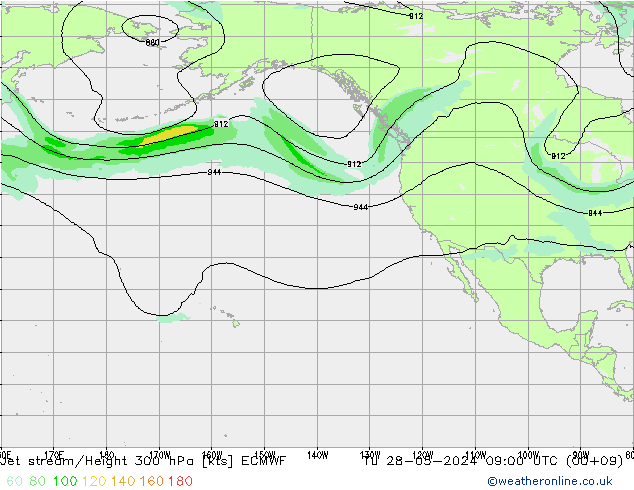 Corriente en chorro ECMWF mar 28.05.2024 09 UTC