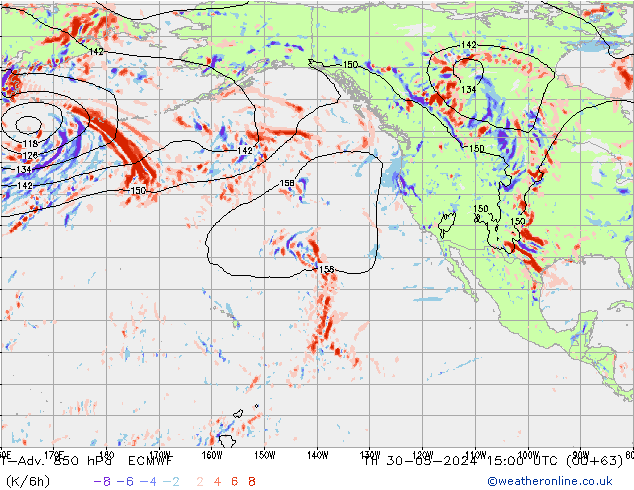 T-Adv. 850 hPa ECMWF do 30.05.2024 15 UTC