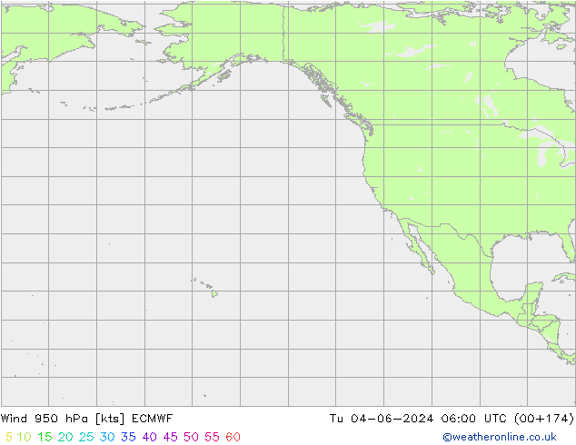 Wind 950 hPa ECMWF Tu 04.06.2024 06 UTC