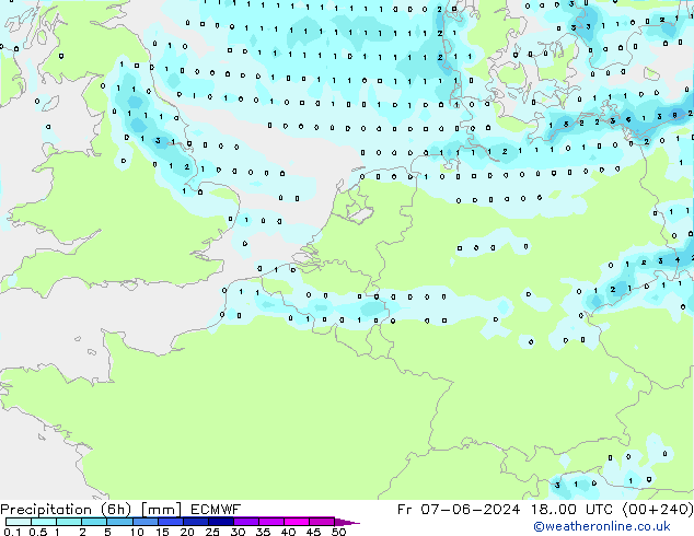 Z500/Rain (+SLP)/Z850 ECMWF Fr 07.06.2024 00 UTC