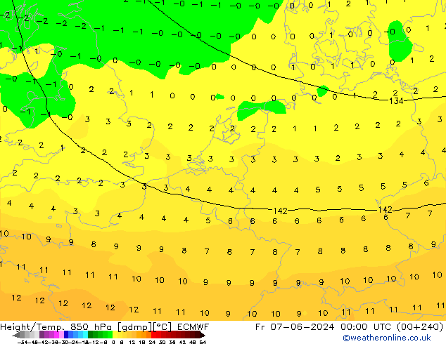 Z500/Rain (+SLP)/Z850 ECMWF Fr 07.06.2024 00 UTC