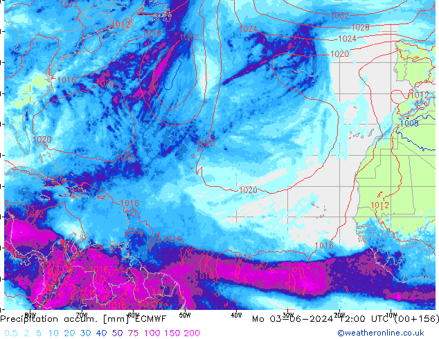 Totale neerslag ECMWF ma 03.06.2024 12 UTC