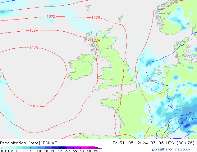 Yağış ECMWF Cu 31.05.2024 06 UTC