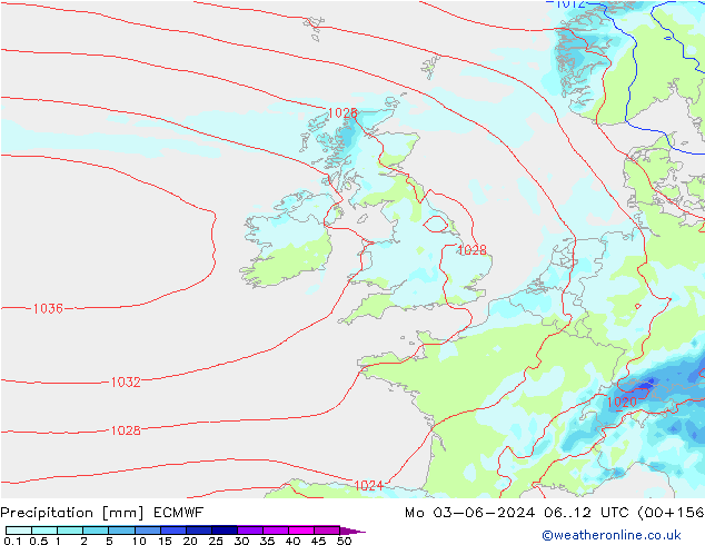 Yağış ECMWF Pzt 03.06.2024 12 UTC