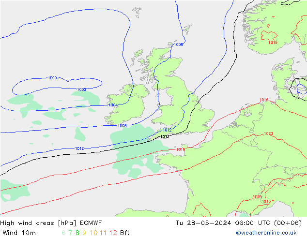 High wind areas ECMWF mar 28.05.2024 06 UTC