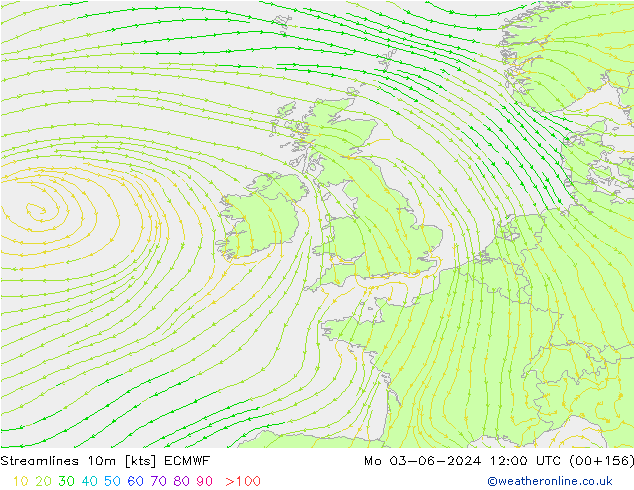 Rüzgar 10m ECMWF Pzt 03.06.2024 12 UTC