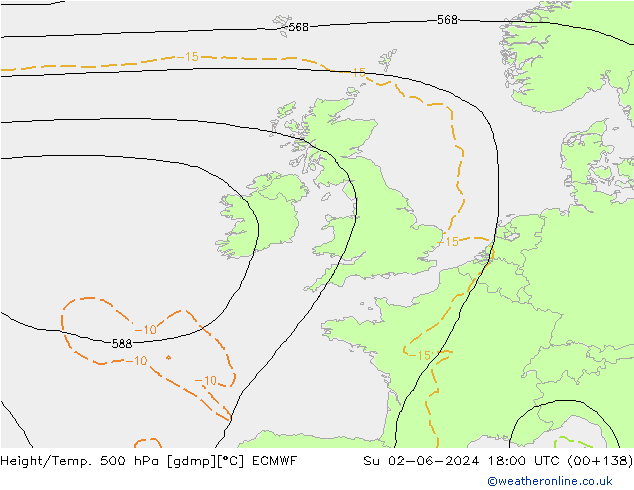 Z500/Rain (+SLP)/Z850 ECMWF ��� 02.06.2024 18 UTC