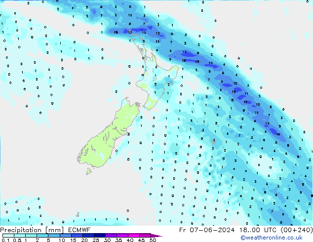 Precipitation ECMWF Fr 07.06.2024 00 UTC