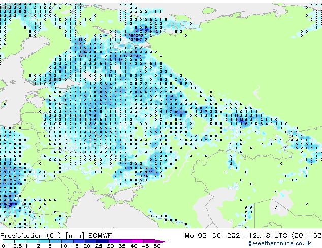 Z500/Yağmur (+YB)/Z850 ECMWF Pzt 03.06.2024 18 UTC