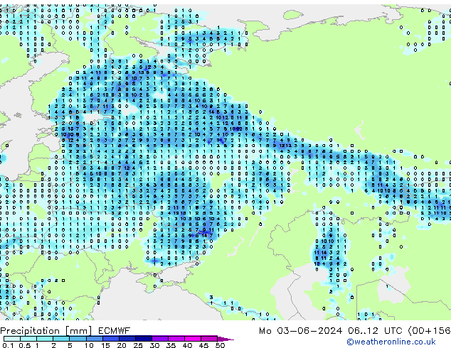 Precipitación ECMWF lun 03.06.2024 12 UTC