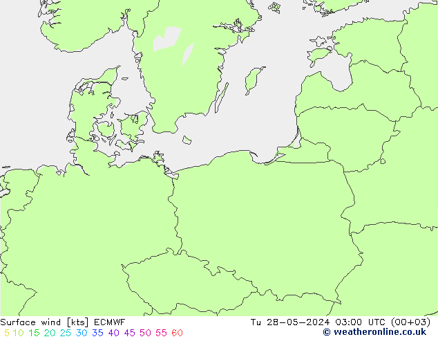Surface wind ECMWF Tu 28.05.2024 03 UTC