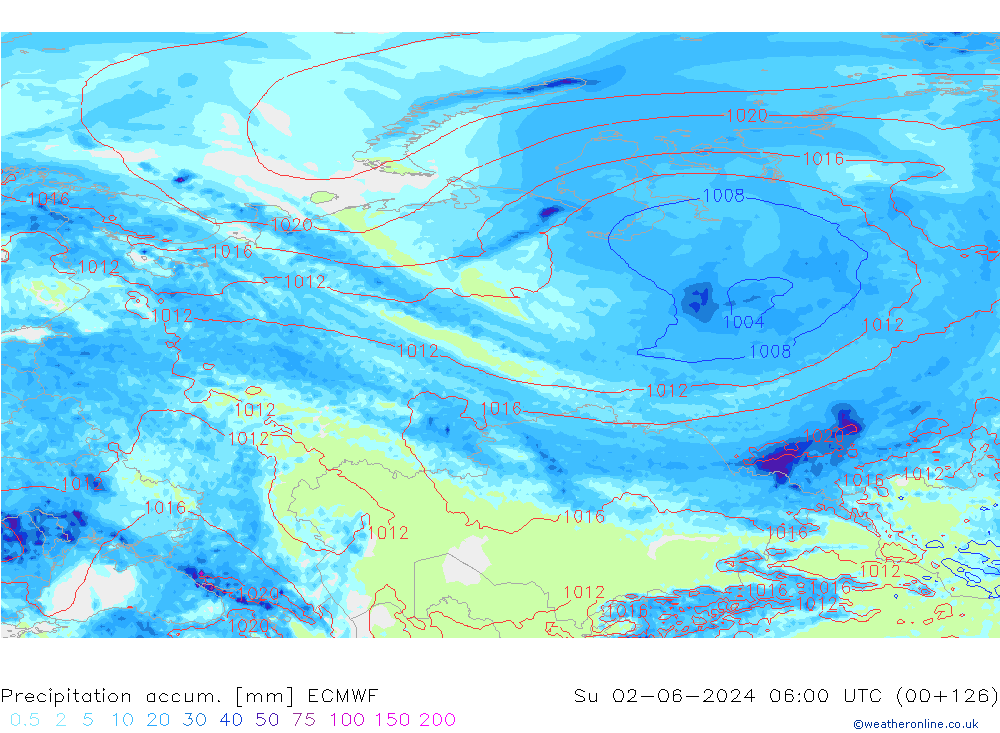 Precipitation accum. ECMWF Su 02.06.2024 06 UTC