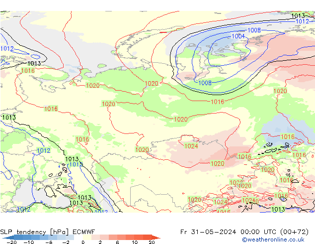 Y. Basıncı eğilimi ECMWF Cu 31.05.2024 00 UTC