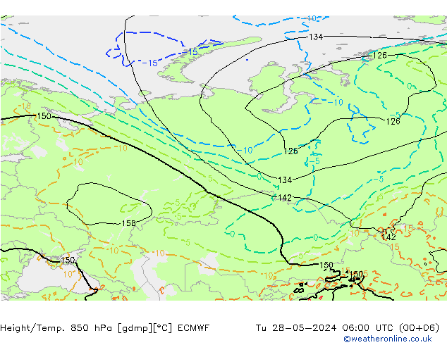 Z500/Rain (+SLP)/Z850 ECMWF  28.05.2024 06 UTC