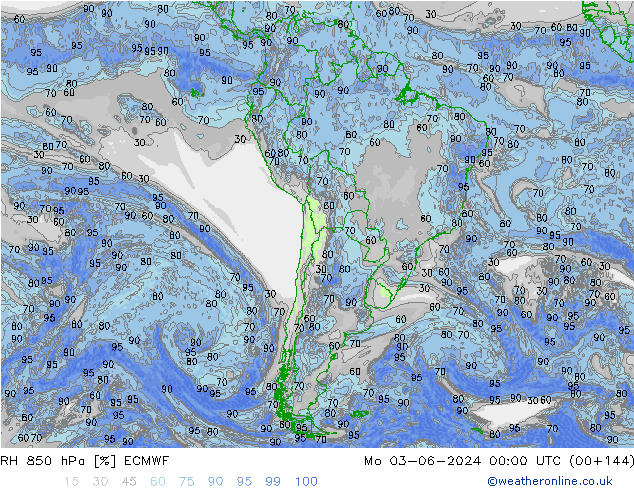 RH 850 hPa ECMWF  03.06.2024 00 UTC