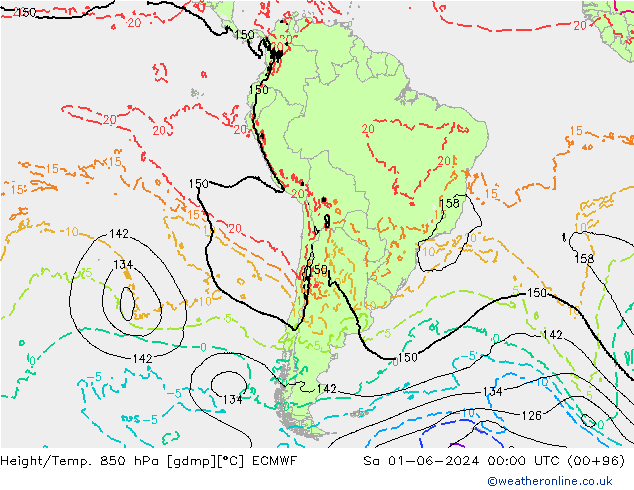 Z500/Rain (+SLP)/Z850 ECMWF Sáb 01.06.2024 00 UTC