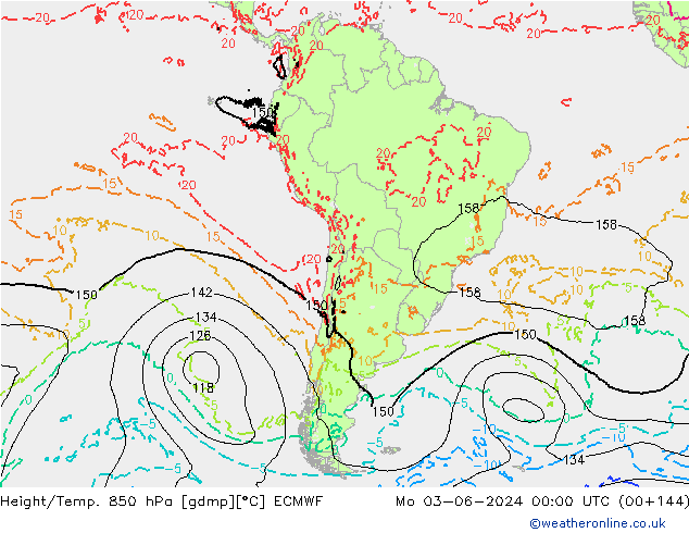 Z500/Rain (+SLP)/Z850 ECMWF  03.06.2024 00 UTC