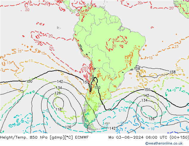 Z500/Rain (+SLP)/Z850 ECMWF Mo 03.06.2024 06 UTC