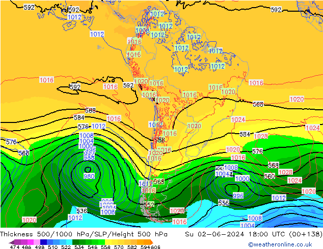 Thck 500-1000hPa ECMWF Dom 02.06.2024 18 UTC