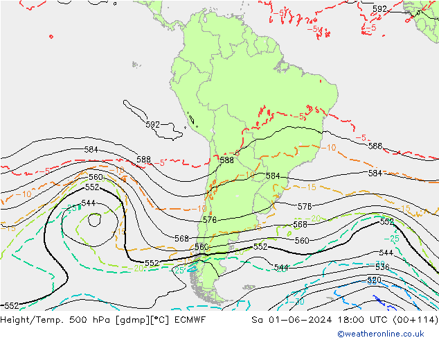 Z500/Rain (+SLP)/Z850 ECMWF ��� 01.06.2024 18 UTC