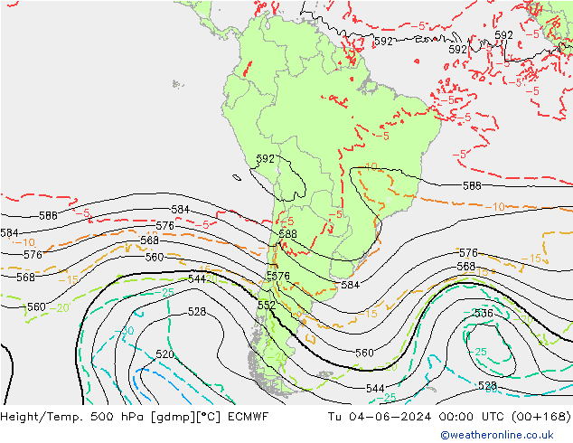 Z500/Rain (+SLP)/Z850 ECMWF mar 04.06.2024 00 UTC