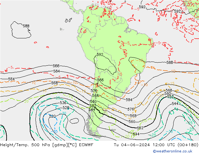 Z500/Rain (+SLP)/Z850 ECMWF Ter 04.06.2024 12 UTC