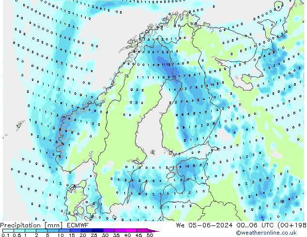 Precipitación ECMWF mié 05.06.2024 06 UTC