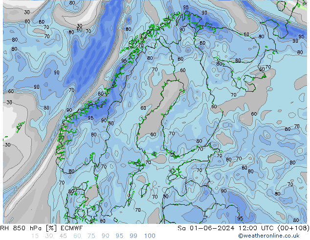 RH 850 hPa ECMWF So 01.06.2024 12 UTC