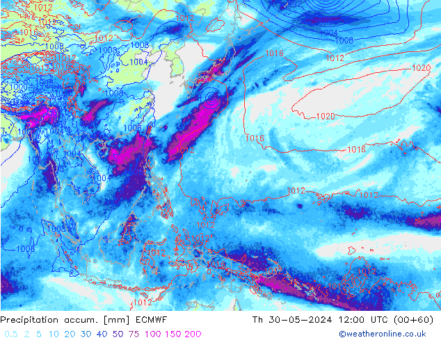 Toplam Yağış ECMWF Per 30.05.2024 12 UTC