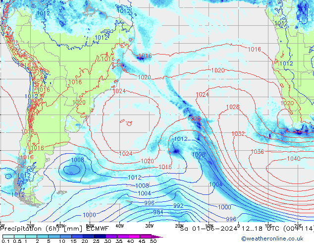 Z500/Rain (+SLP)/Z850 ECMWF Sa 01.06.2024 18 UTC